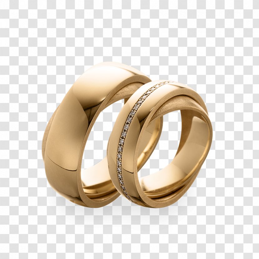 Wedding Ring Colored Gold - Diamond Transparent PNG