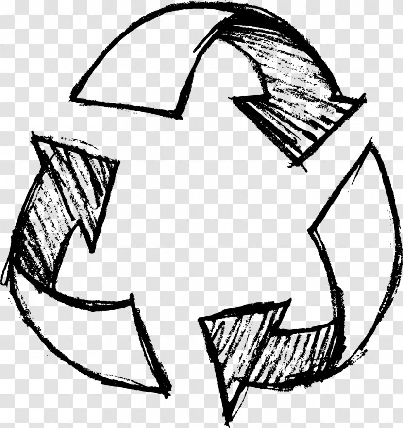 Recycling Symbol Drawing Waste Pencil - Plastic - Drawn Transparent PNG