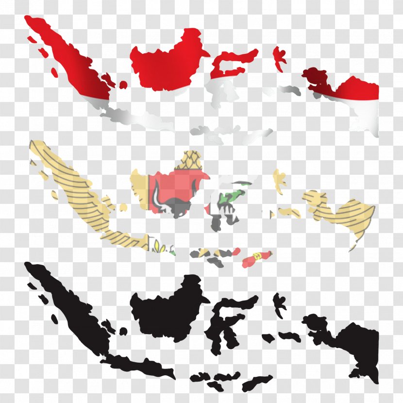 Flag Of Indonesia Blank Map - Flowering Plant - Vektor Transparent PNG