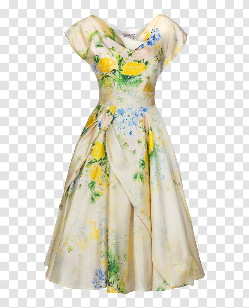 Cocktail Dress Clothing Skirt 1950s - Fashion - Yellow Dresses Transparent PNG