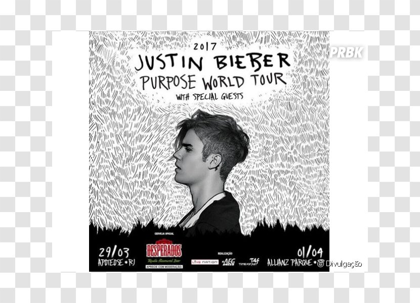 Justin Bieber Purpose World Tour Believe My - Silhouette Transparent PNG