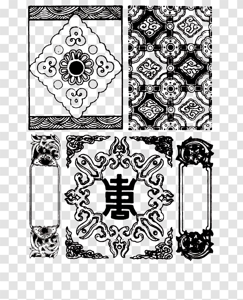 Motif Chinoiserie - Area - China Wind Pattern Frame Transparent PNG
