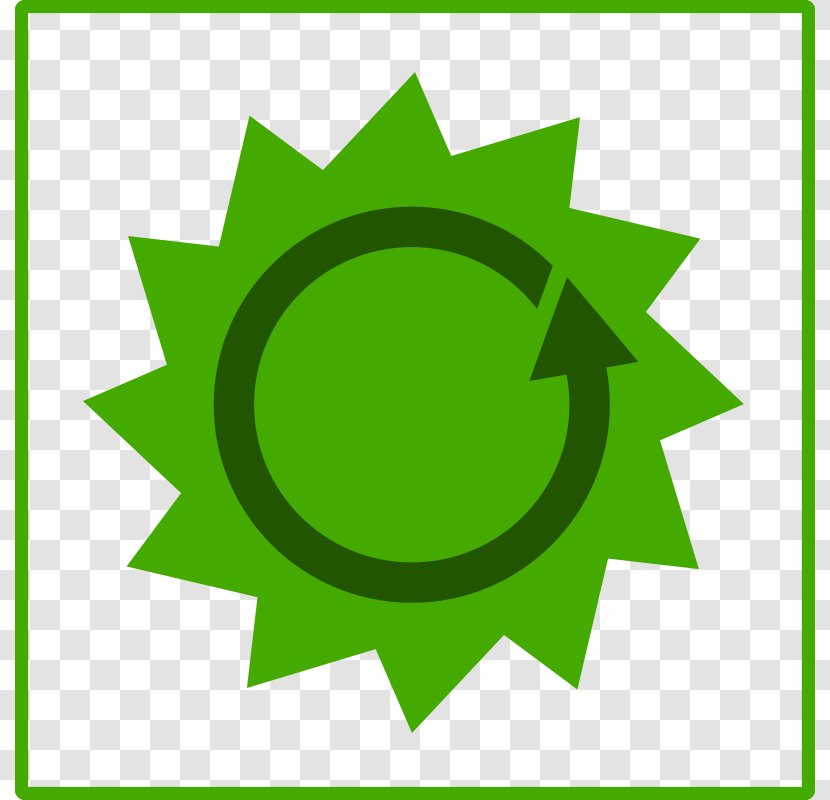 Green Favicon Clip Art - Area - Recycling Icon Transparent PNG