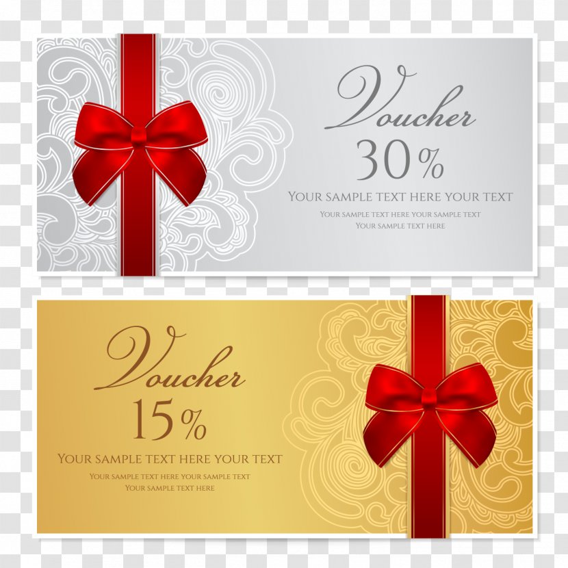 Template Voucher Gift Card Stock Photography Coupon - Peach - Festive Design Transparent PNG