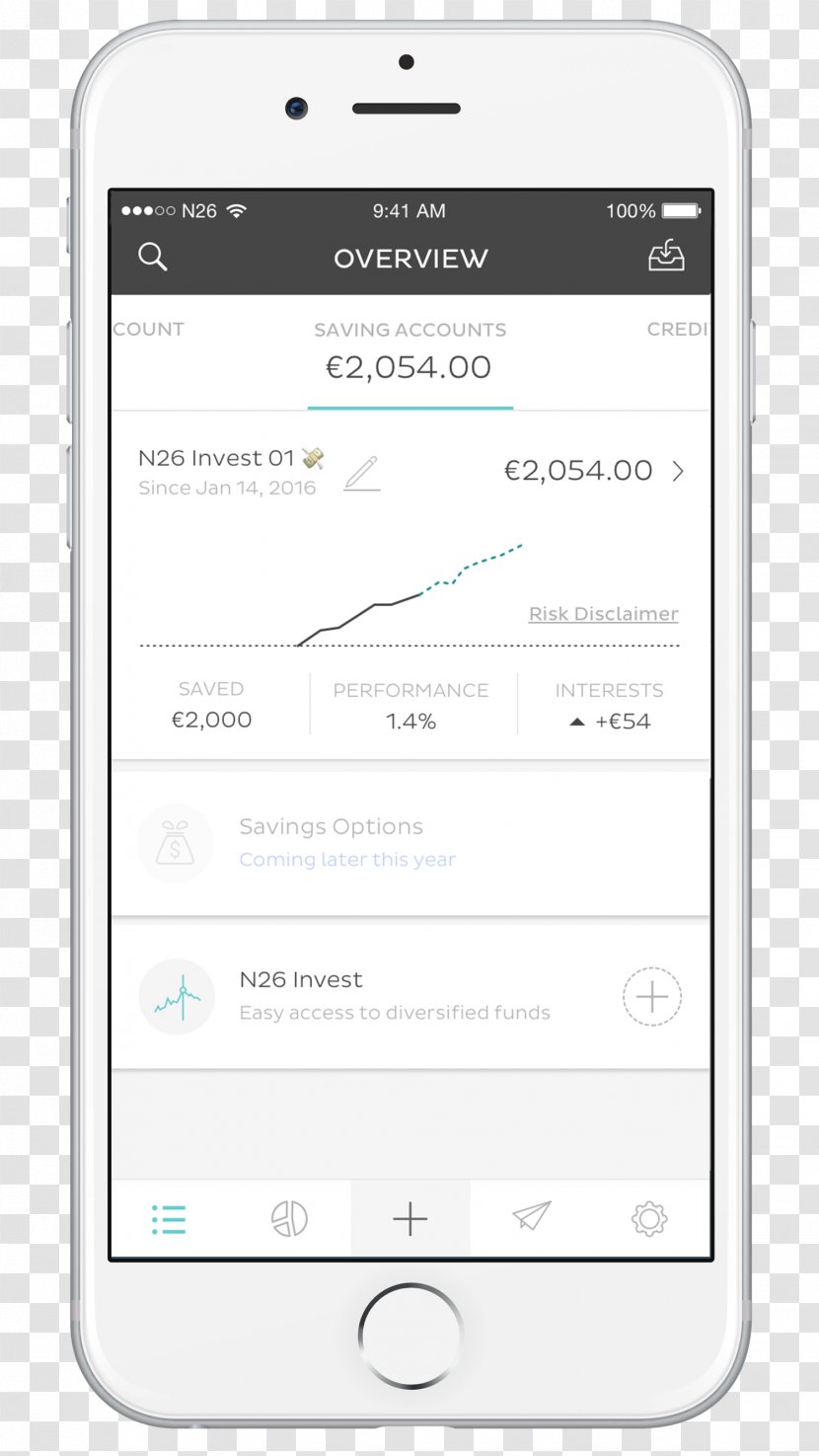 Feature Phone N26 Savings Account Bank - Gadget Transparent PNG