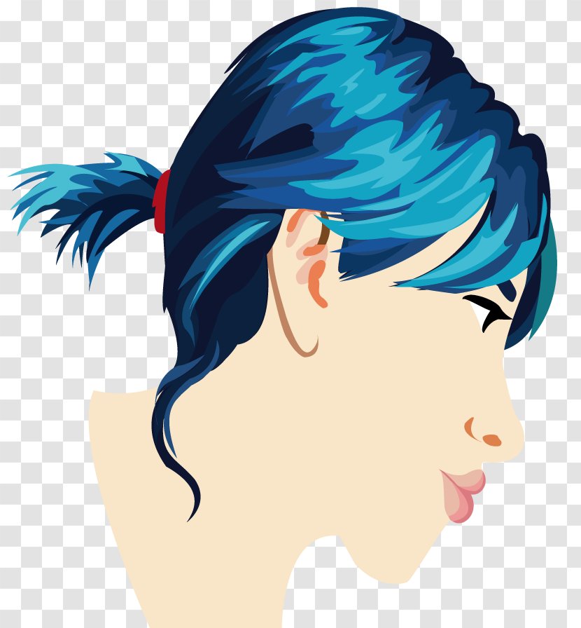 Hair Coloring Nose Black - Silhouette Transparent PNG