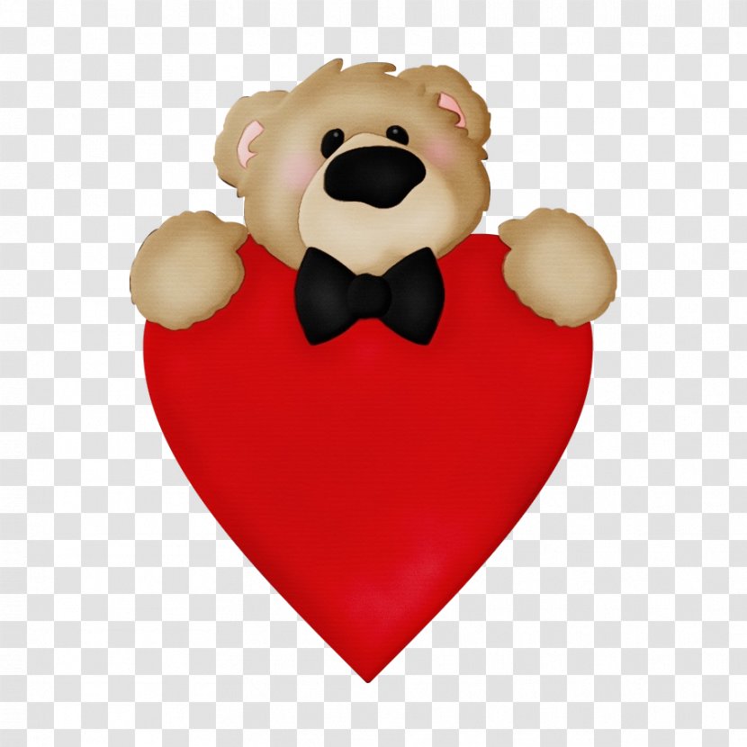 Teddy Bear - Wet Ink - Love Heart Transparent PNG