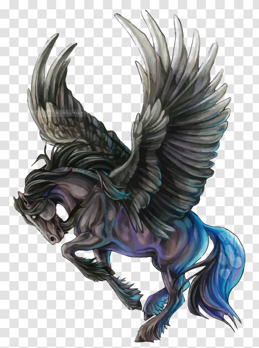 Tattoo Ink Pegasus Flash Body Art - Legendary Creature - Vector Transparent PNG
