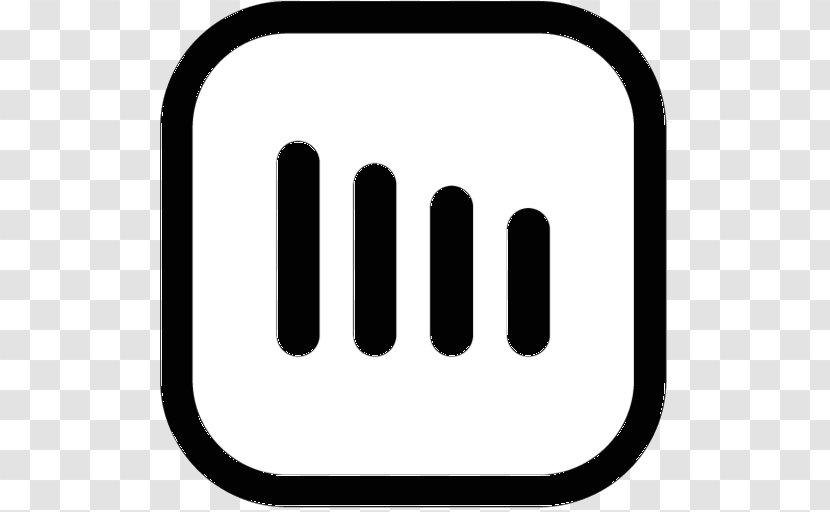 Black & White - Symbol - M Font Line Transparent PNG