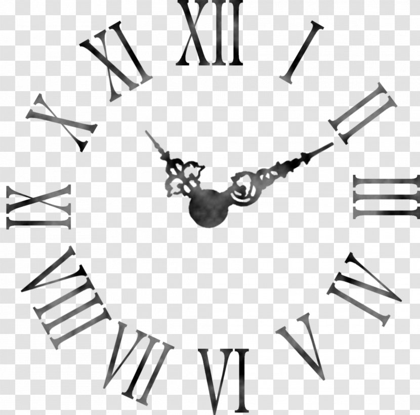 Clock Face Roman Numerals Wall Table - Time Transparent PNG