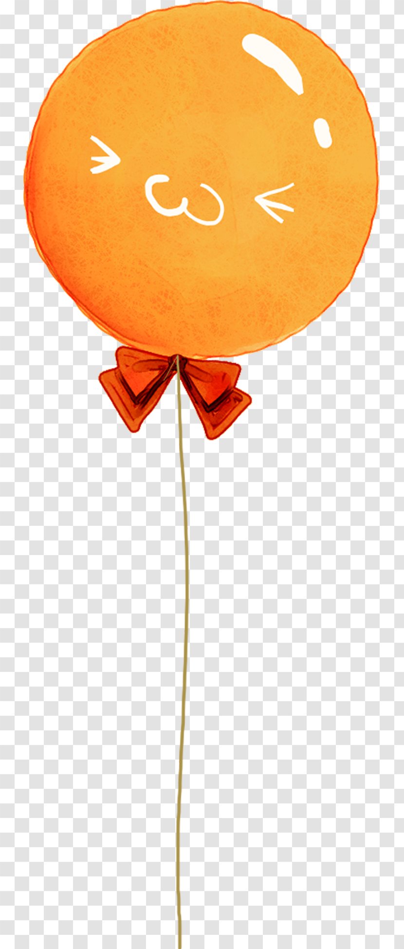 Orange Balloon Cartoon - Yellow Transparent PNG