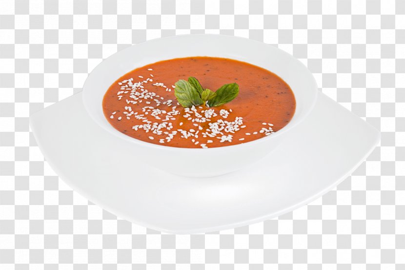 Tomato Soup Gazpacho Plate Bisque Vegetarian Cuisine Transparent PNG