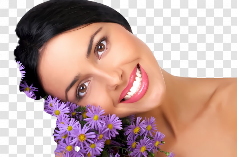 Lavender - Nose - Lip Smile Transparent PNG