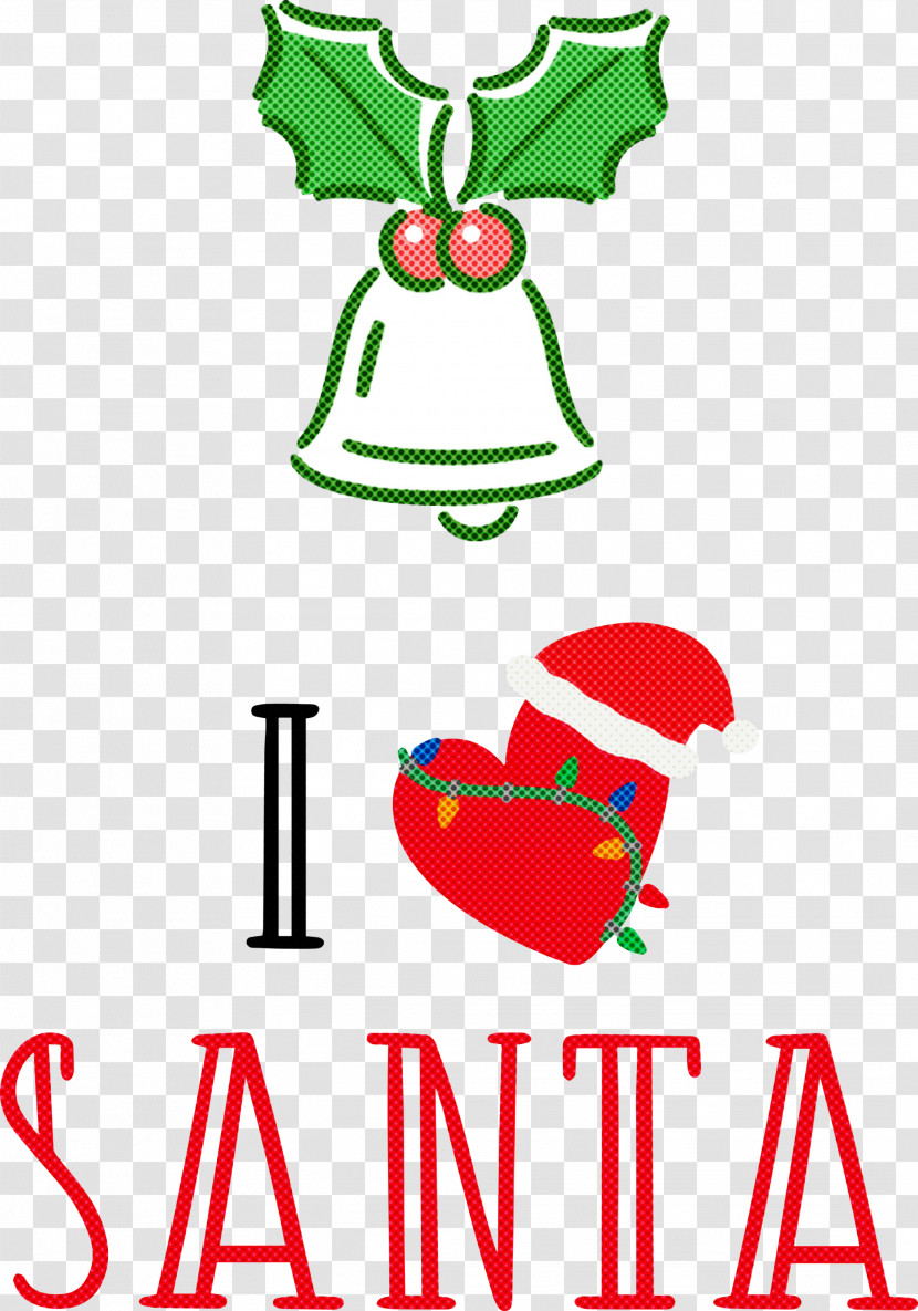 I Love Santa Santa Christmas Transparent PNG