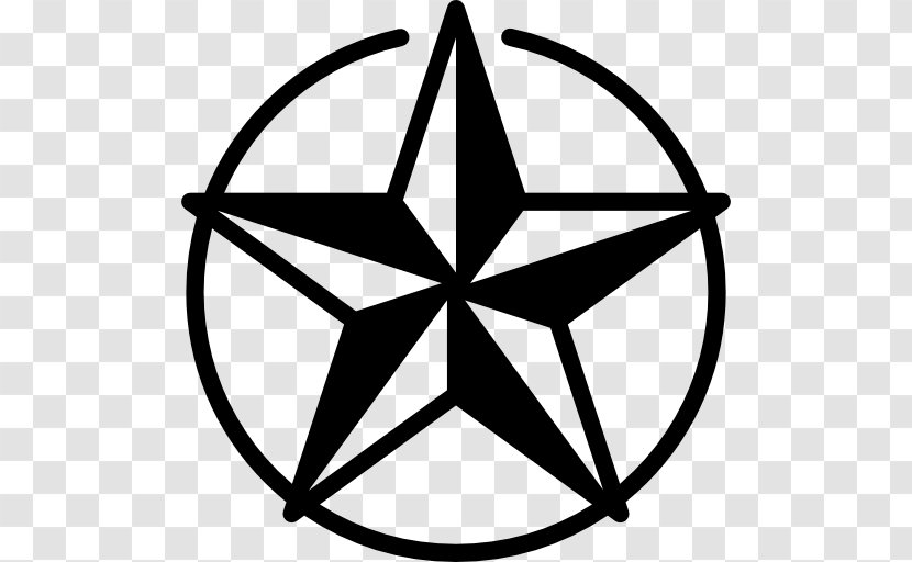 Nautical Star Sailor Tattoos Chart Decal - Black And White - Circle Transparent PNG