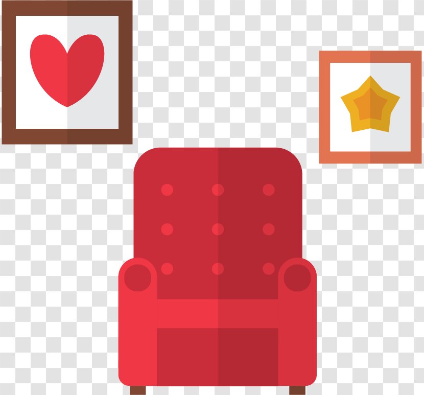 Adobe Illustrator - Heart - Sofa Vector Material Transparent PNG