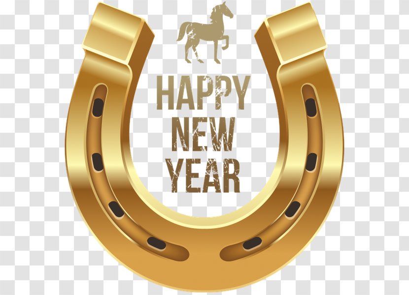 Horseshoe New Year's Day Clip Art - Horse Transparent PNG