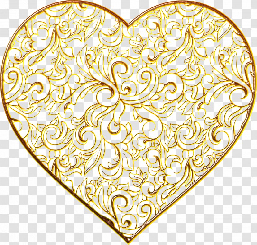 Heart Ornament - Tree - Gold Transparent PNG