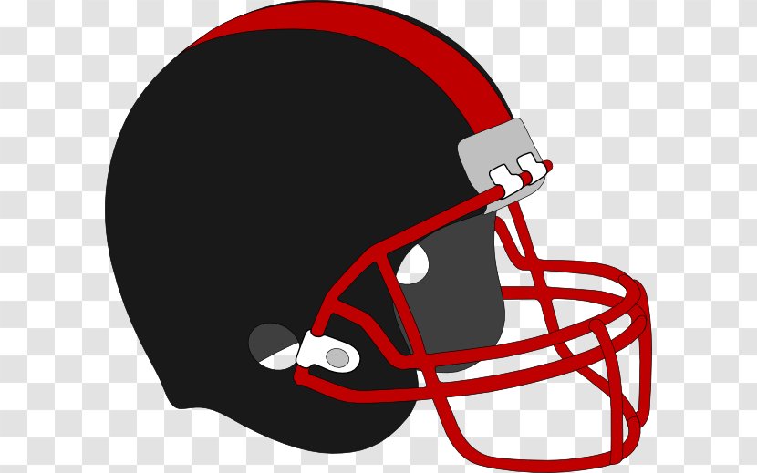 NFL American Football Helmets Clip Art - Protective Equipment In Gridiron - Black And Red Transparent PNG