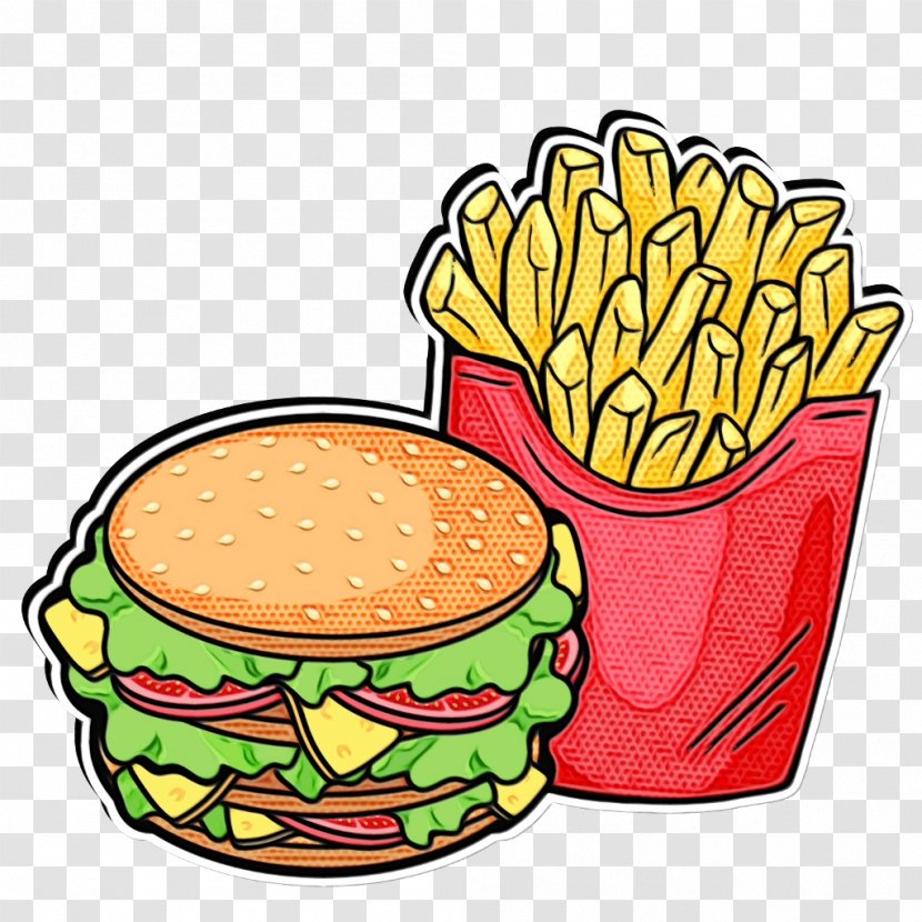 Junk Food Cartoon - Baking Cup - Cuisine Veggie Burger Transparent PNG