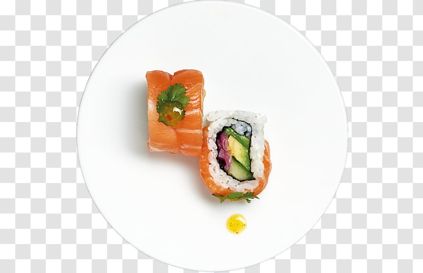 Sushi California Roll Sashimi Japanese Cuisine Smoked Salmon - Food Transparent PNG