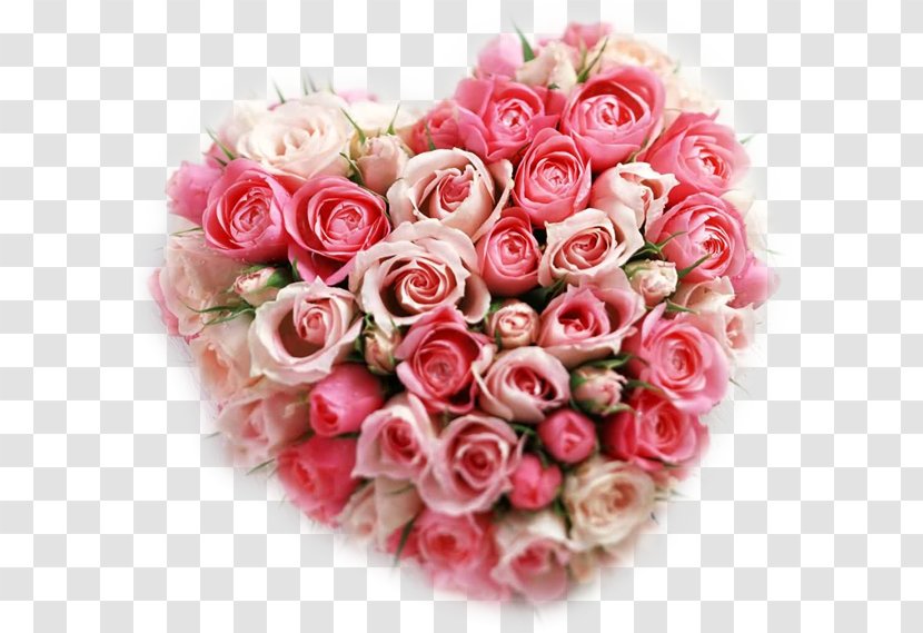 Rose Flower Bouquet Heart Valentine's Day - Artificial Transparent PNG