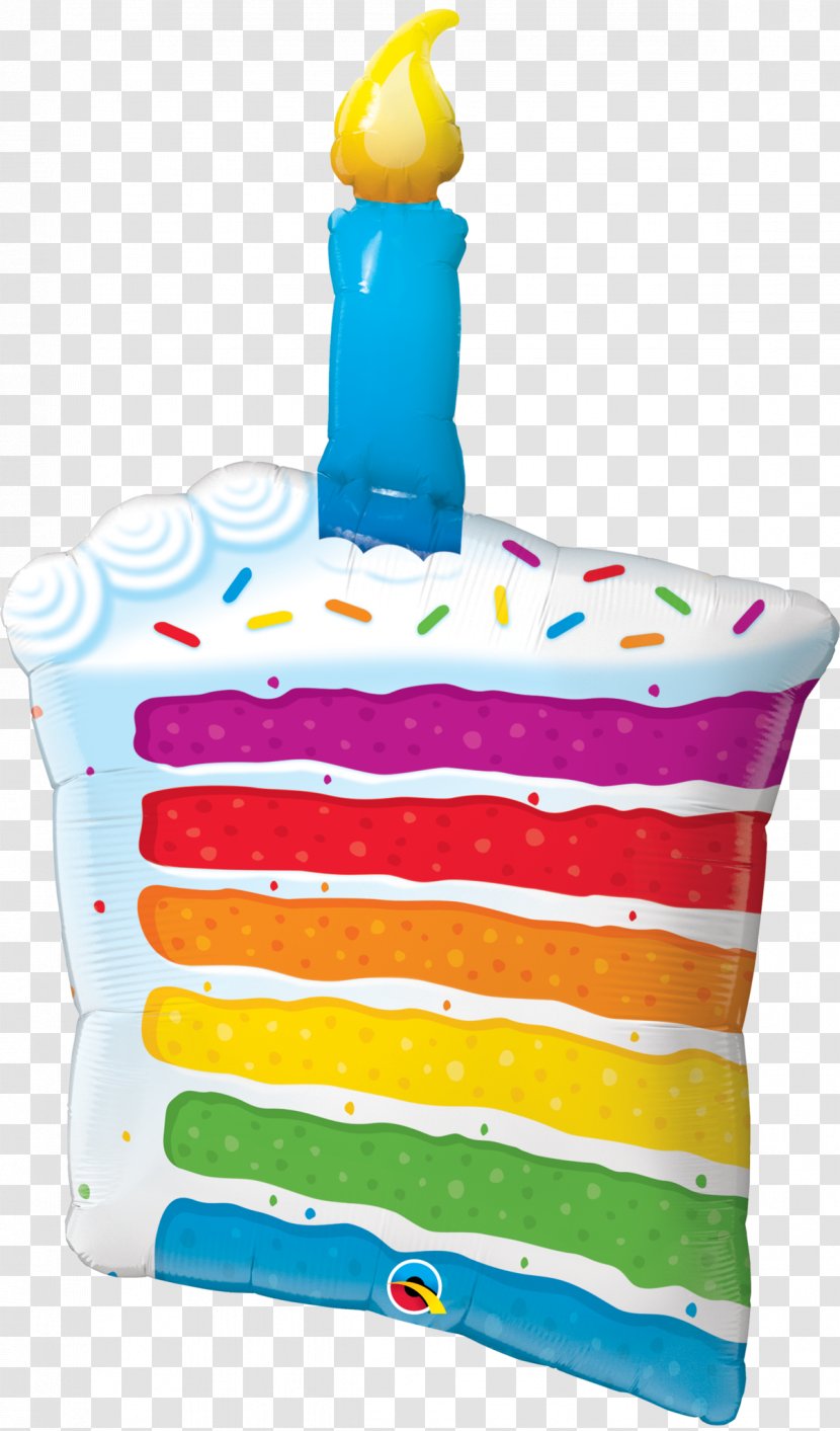 Balloon Cake Birthday Qualatex Rainbow Cookie - Inflatable - Funnel Transparent PNG