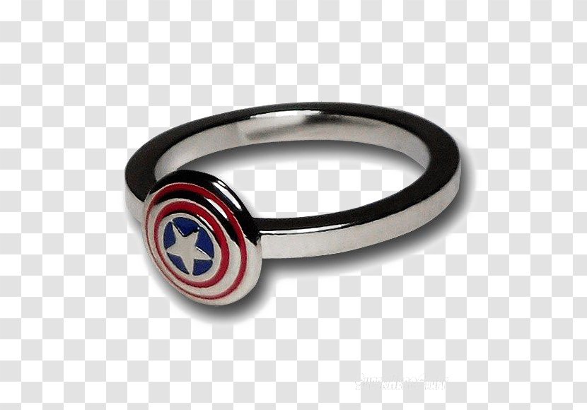 Captain Americas Shield Wedding Ring Marvel Comics - Rings Transparent PNG