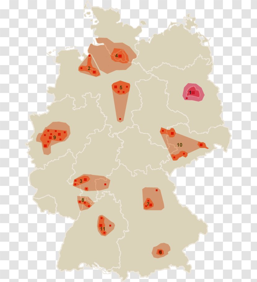 East Germany German Reunification - Royaltyfree - Map Transparent PNG