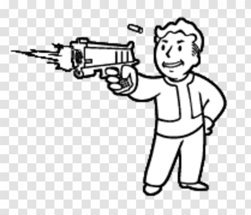Fallout: New Vegas Fallout 3 The Vault Gun 4: Vault-Tec Workshop - Silhouette - Weapon Transparent PNG