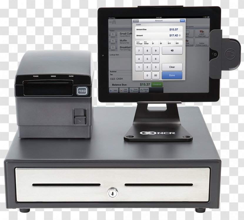 NCR Silver Point Of Sale Corporation Cash Register Sales - Merchant Services - Pos Terminal Transparent PNG