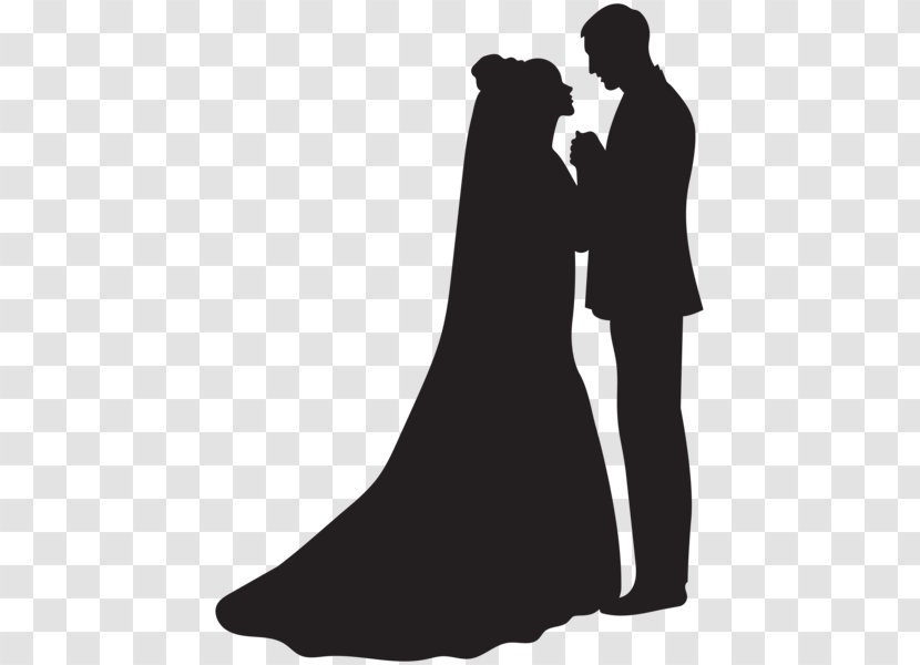 Silhouette Bridegroom Clip Art - Wedding - Bride And Groom Transparent PNG