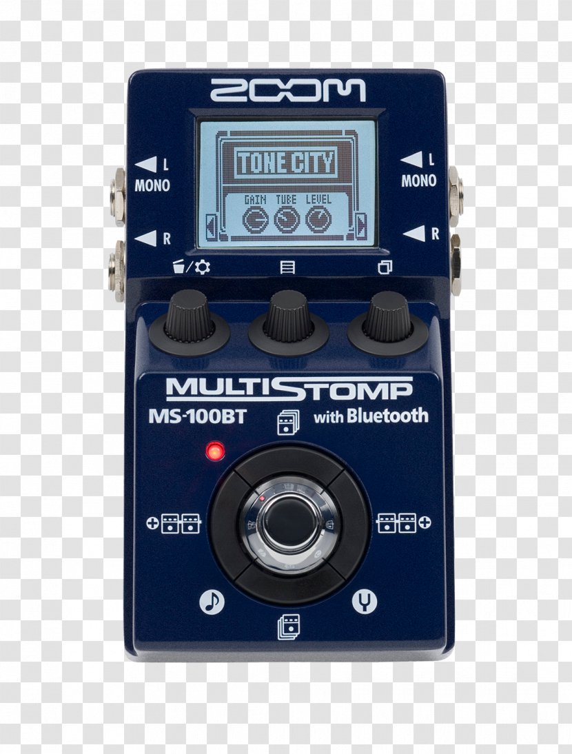 ZOOM MS100BT Effects Processors & Pedals Zoom MS-100BT Multistomp MS-50G Guitar - Frame Transparent PNG