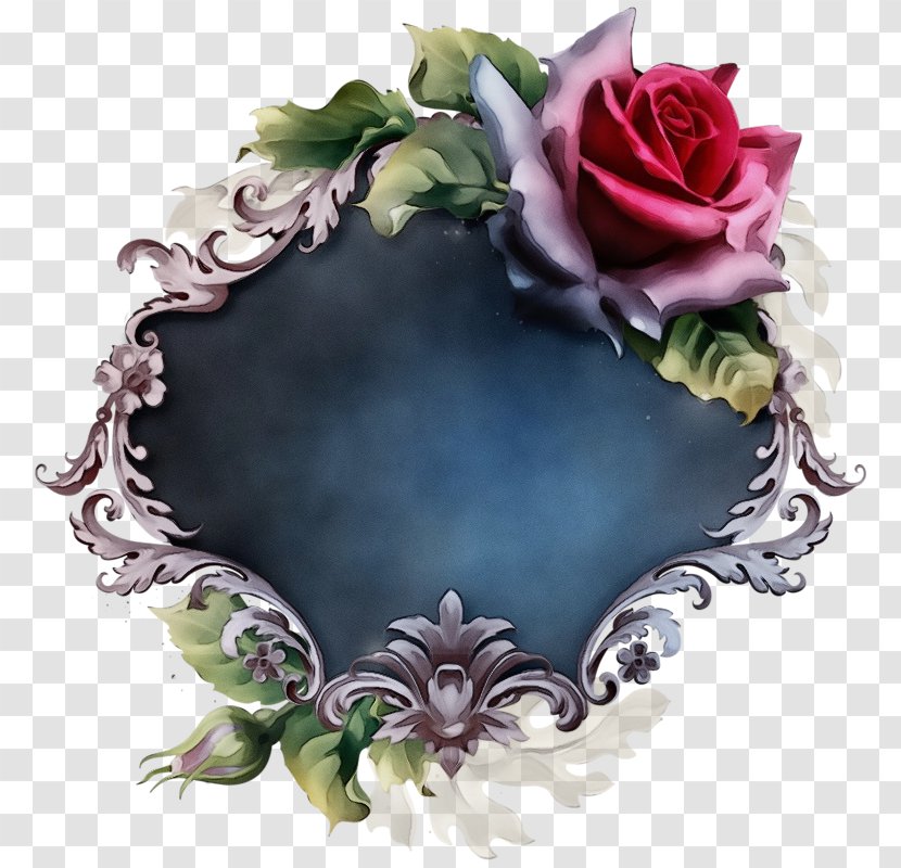 Watercolor Wreath Flower - Picture Frame - Rose Family Petal Transparent PNG