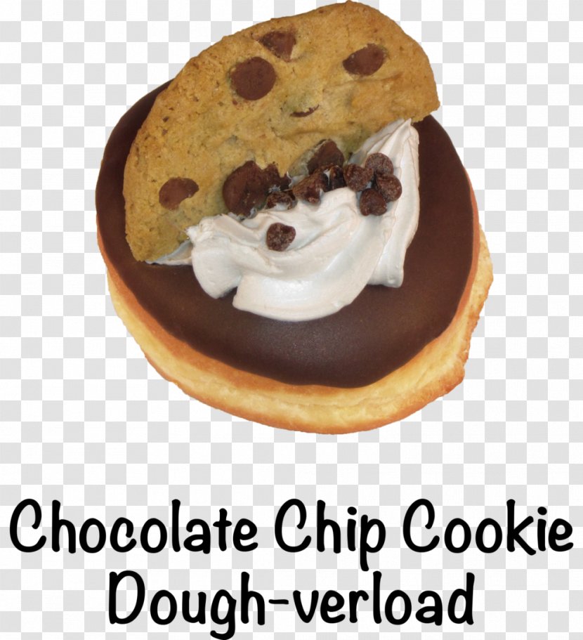 Donuts Cream Fritter Muffin Food - Chocolate Chip Cookies Transparent PNG