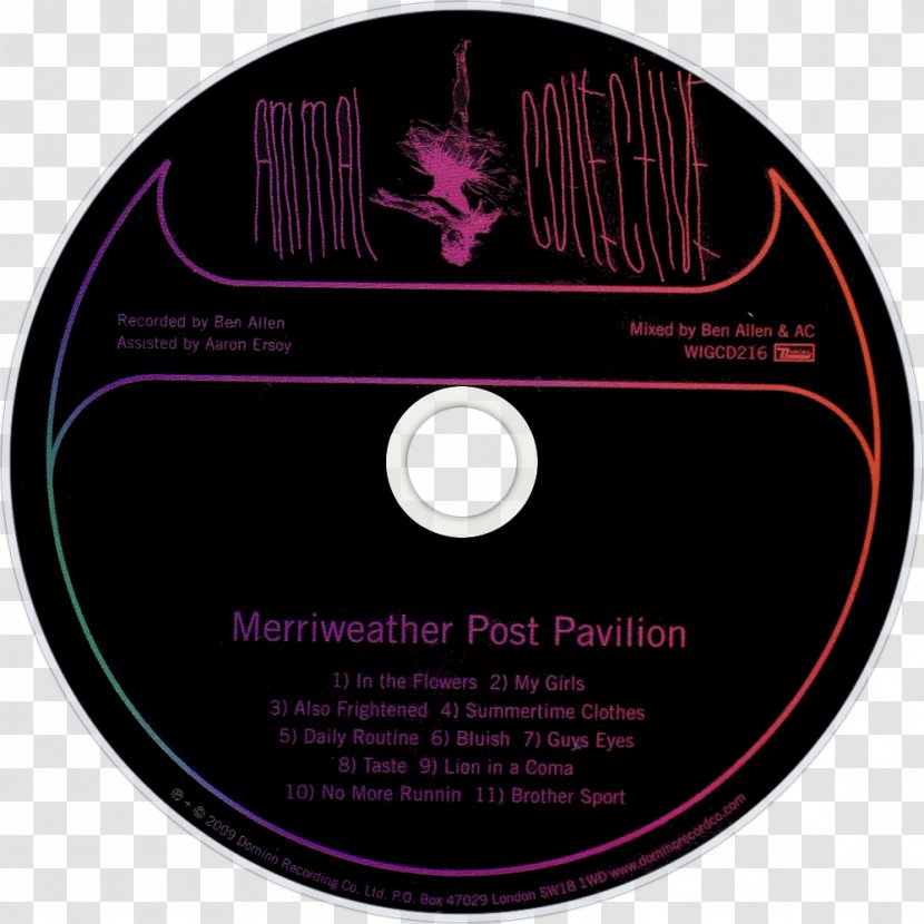 Compact Disc Merriweather Post Pavilion Animal Collective Hollinndagain Album - Label Transparent PNG