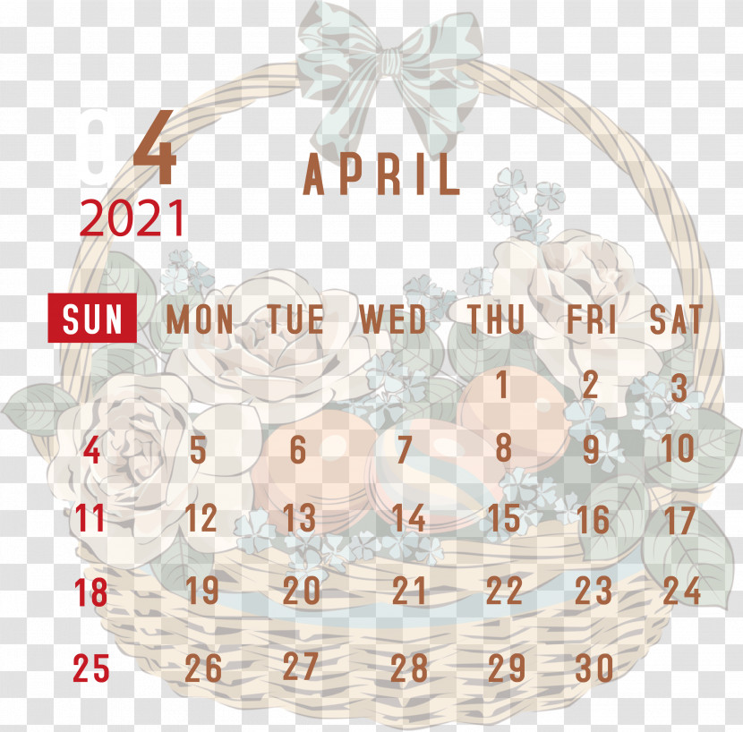 April 2021 Printable Calendar April 2021 Calendar 2021 Calendar Transparent PNG