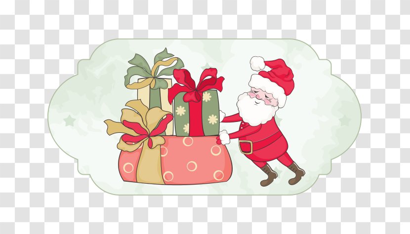 Santa Claus Christmas Ornament - Gift - Vector Kraft Paper Card Gifts Transparent PNG