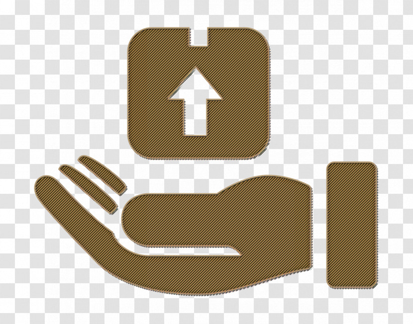 Logistics Delivery Icon Hand Icon Delivery Box On A Hand Icon Transparent PNG