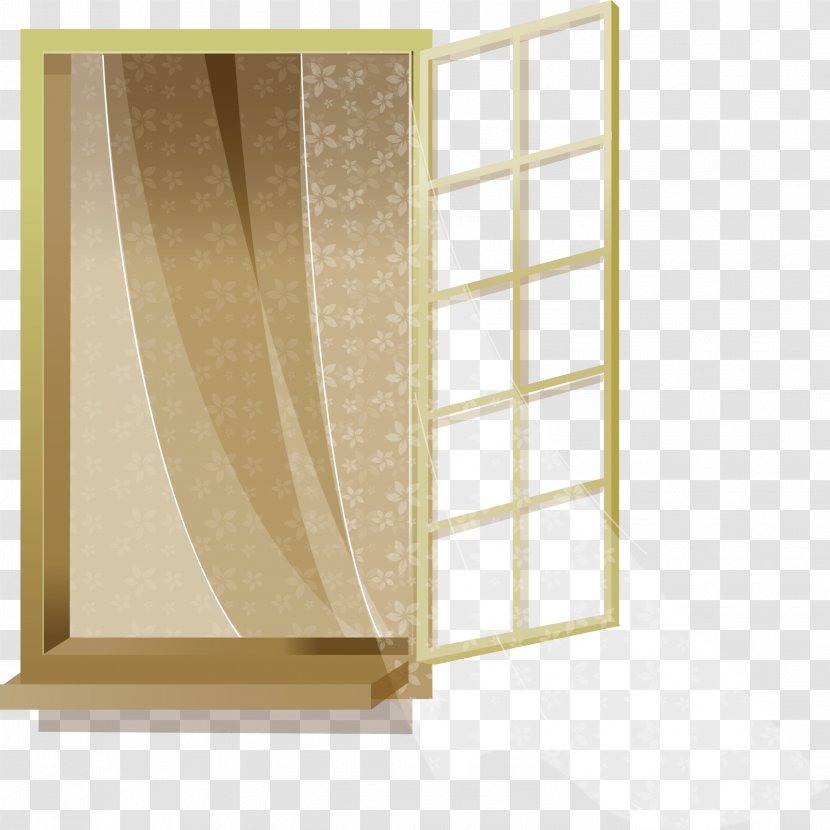 Bay Window Curtain - Interior Design - Vector Windows And Screens Transparent PNG