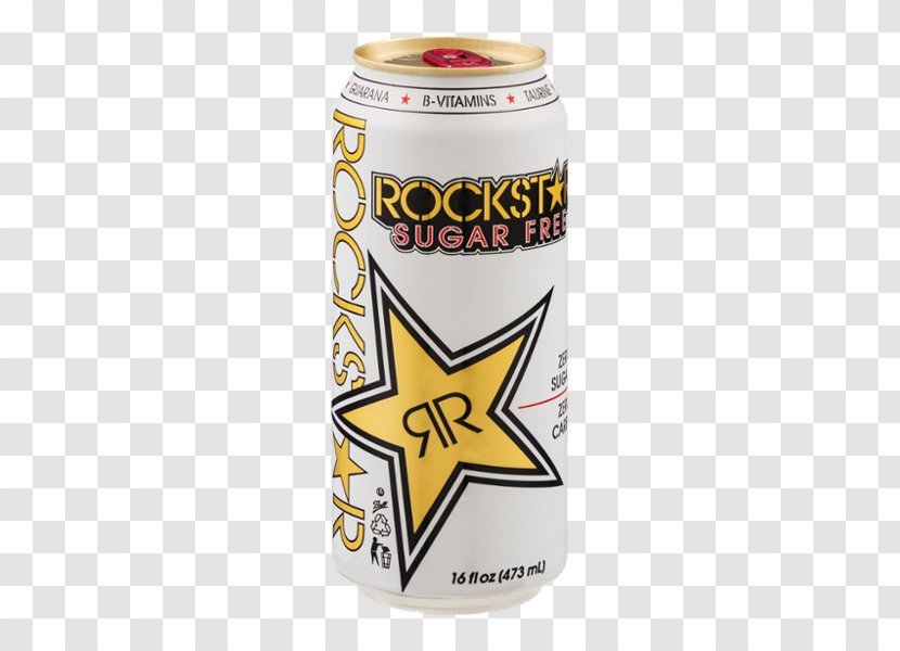 Energy Drink Rockstar Sugar Substitute - Beverage Can Transparent PNG