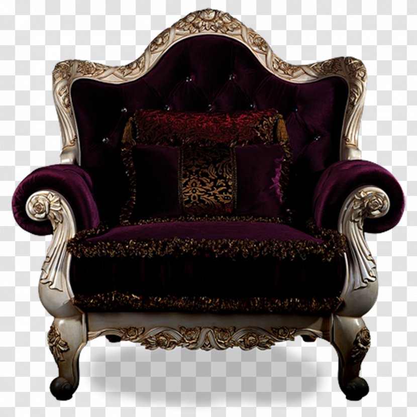Throne Chair - Preview - Dark Purple Silver Transparent PNG