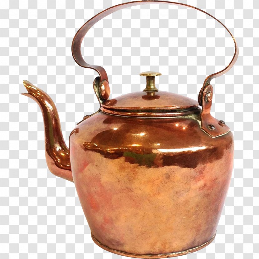 Kettle Teapot Copper Antique Lid - Stovetop - Tea Pot Transparent PNG