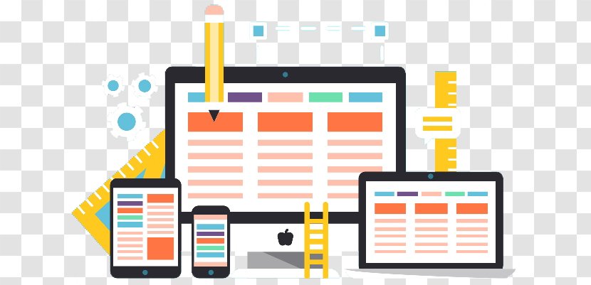 Web Development Responsive Design - Diagram Transparent PNG