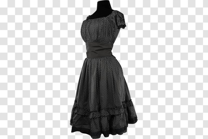 Little Black Dress Party Polka Dot Prom - Chiffon - Lantern Transparent PNG