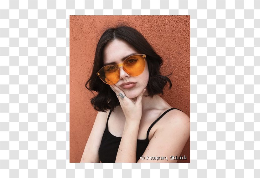 Black Hair Sunglasses - Shoulder Transparent PNG