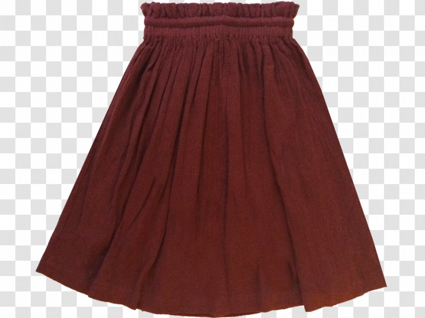 Dress Skirt Waist Brown Maroon - Girls Transparent PNG