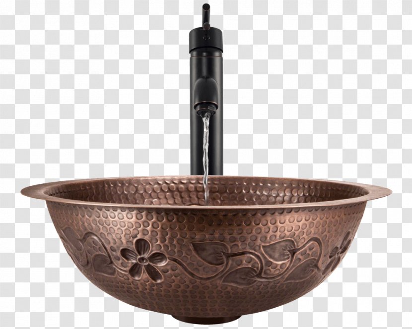 Copper Bowl Sink Tap Bathroom Transparent PNG