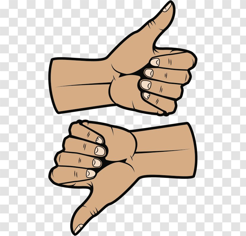 Thumb Hand Clip Art - Ups And Downs Transparent PNG