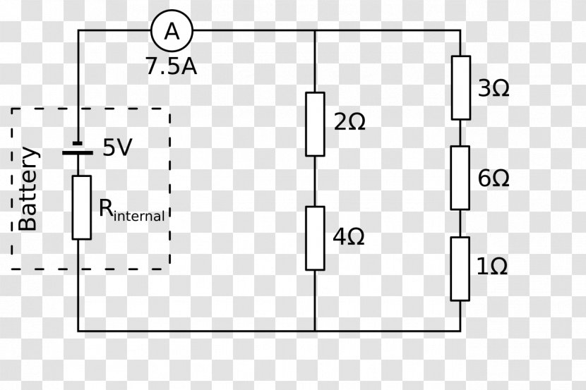 Internal Resistance Ohm's Law Electrical And Conductance Resistor Network - Number - The Meridian Circuit On Planet Transparent PNG